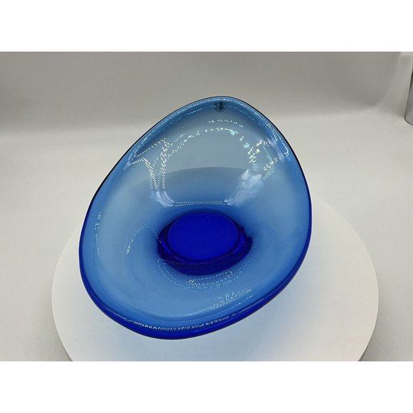 Vtg. Holmegaard MCM Chunky 1960's Oval Glass Bowl - Picture 6 of 16